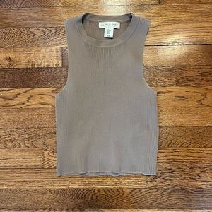 Happily Grey ribbed crop top